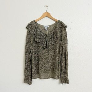 Vintage Express Ruffle Floral Blouse
